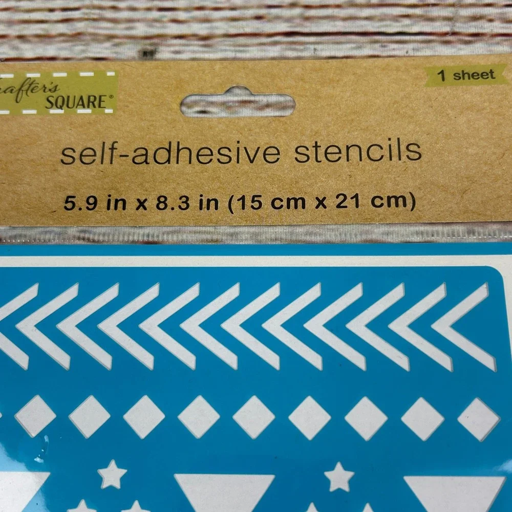 Crafter's Square Self-Adhesive Stencils 2 Pack Unicorn Geometric 5.9x8.3‎ 237411
